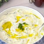 Pinterest image for Homemade Tzatziki sauce.