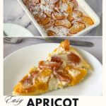 Pinterest image for Apricot Clafoutis Recipe.