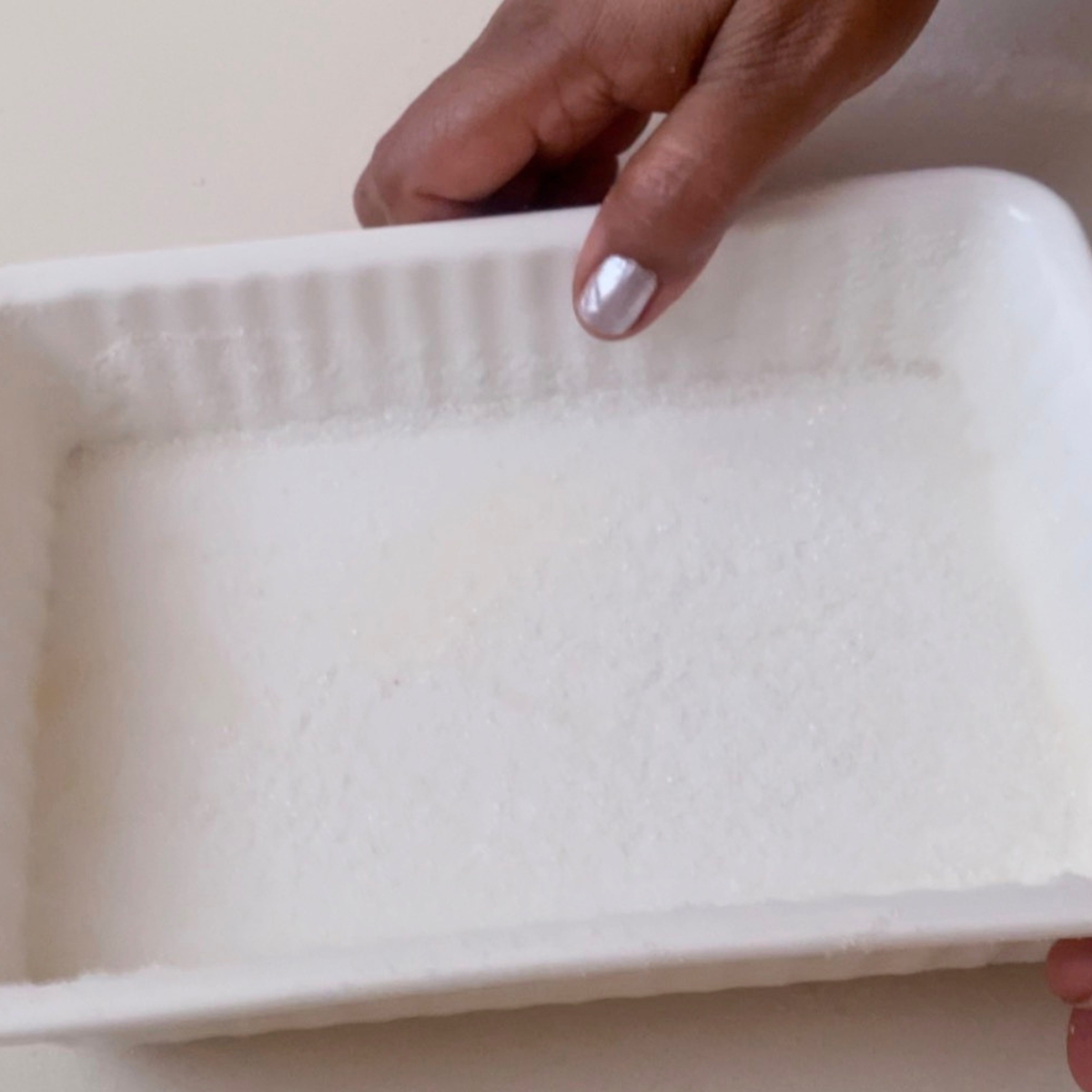 A baking dish with clafoutis.