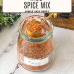 Pinterest image for Taco Seasoning.