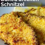 Pinterest image for Baked Breaded Crispy Chicken Breast.