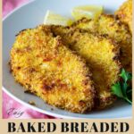 Pinterest image for Baked Breaded Crispy Chicken Breast.