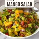 Pinterest image for Mango Salad Recipe.