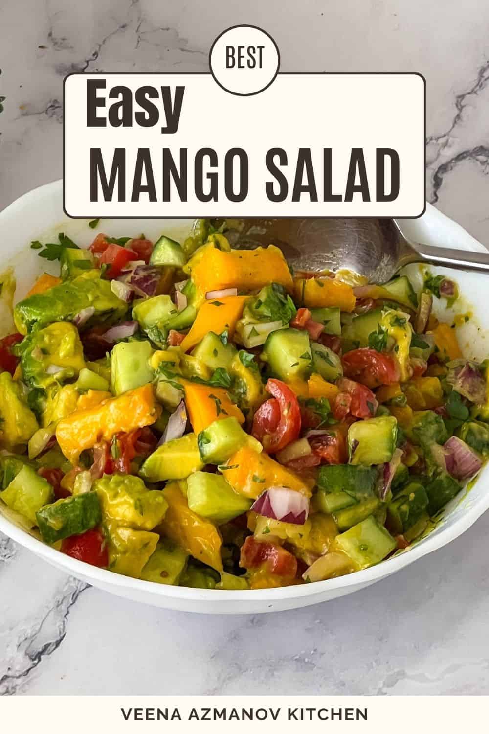 Pinterest image for Mango Salad Recipe.