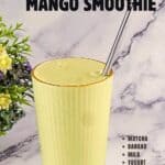 Pinterest image for Green Tea Matcha Smoothie.