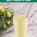 Pinterest image for Green Tea Matcha Smoothie.