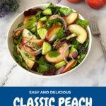 Pinterest image for Fresh Peach Salad.