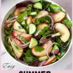 Pinterest image for Fresh Peach Salad.