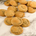 Fresh baked brown sugar cookies on the table.