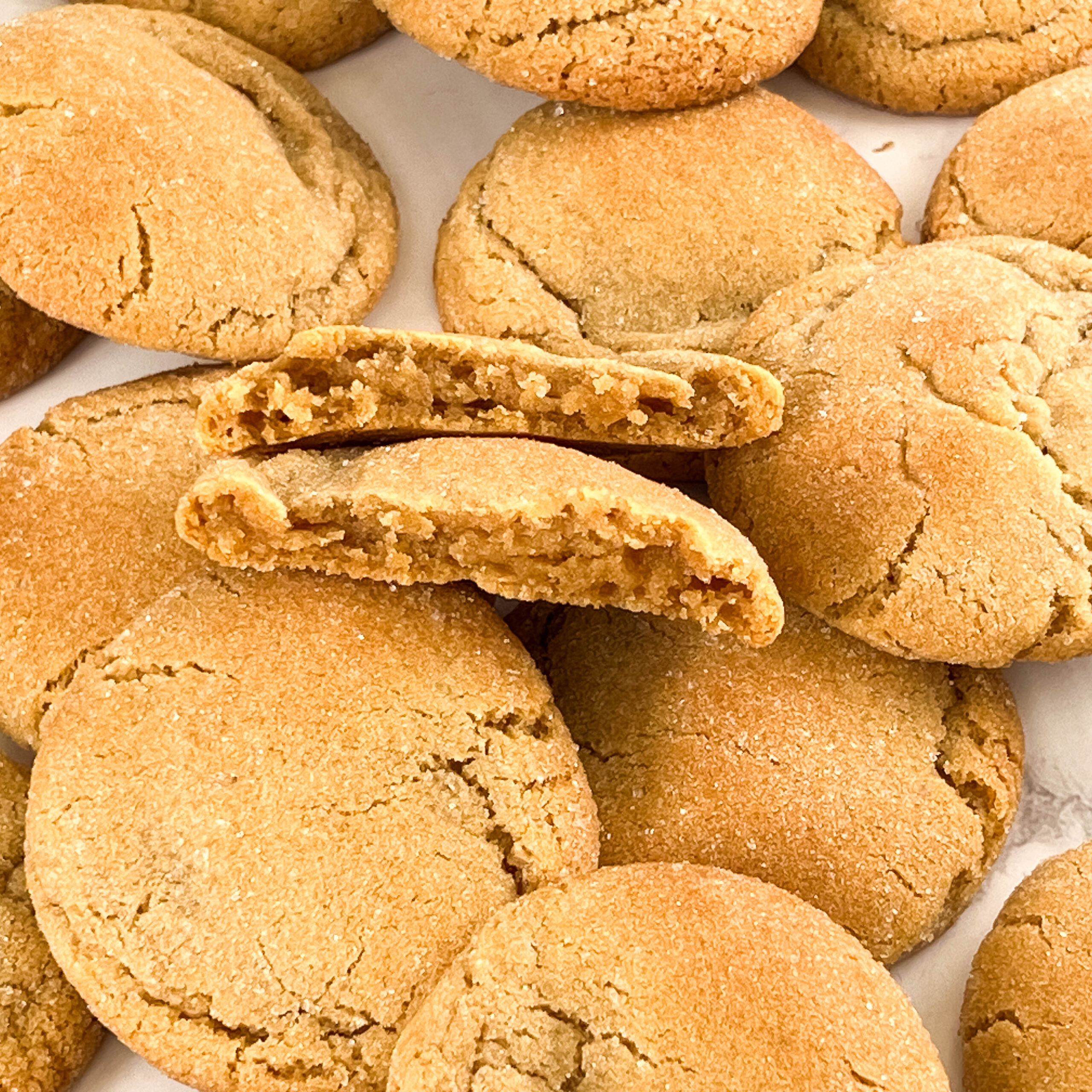 A stack of brown sugar cookies.