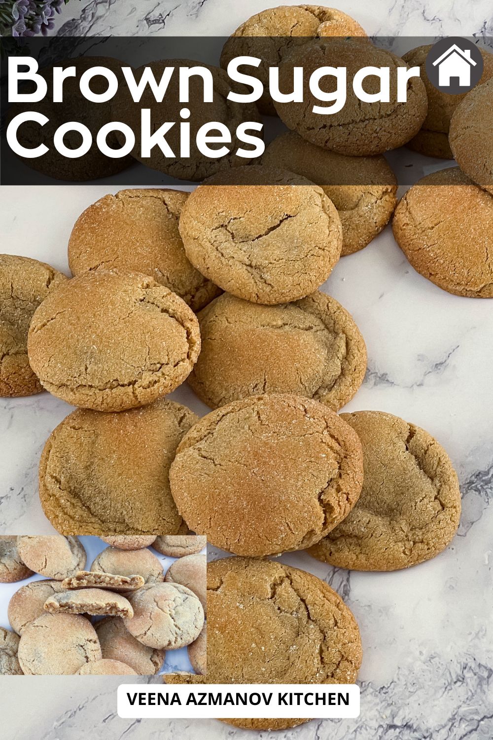 Pinterest image for brown sugar cookies.