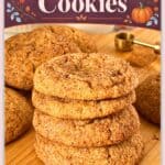 Pinterest image for Pumpkin Cookies.