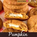 Pinterest image for Pumpkin Cream Cheese Cookies.
