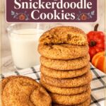 Pinterest image for Pumpkin Snickerdoodle Cookies.