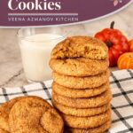 Pinterest image for Pumpkin Snickerdoodle Cookies.