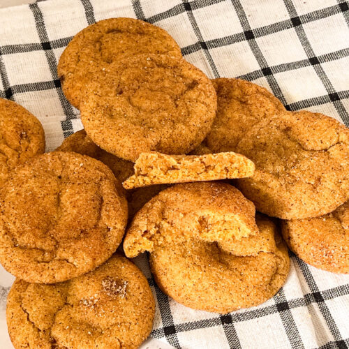 Fresh baked cookies on the table.