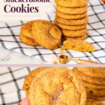 Pinterest image for Pumpkin Snickerdoodle Cookies.