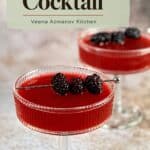 Pinterest image for blackberry Cocktail Black Widow.