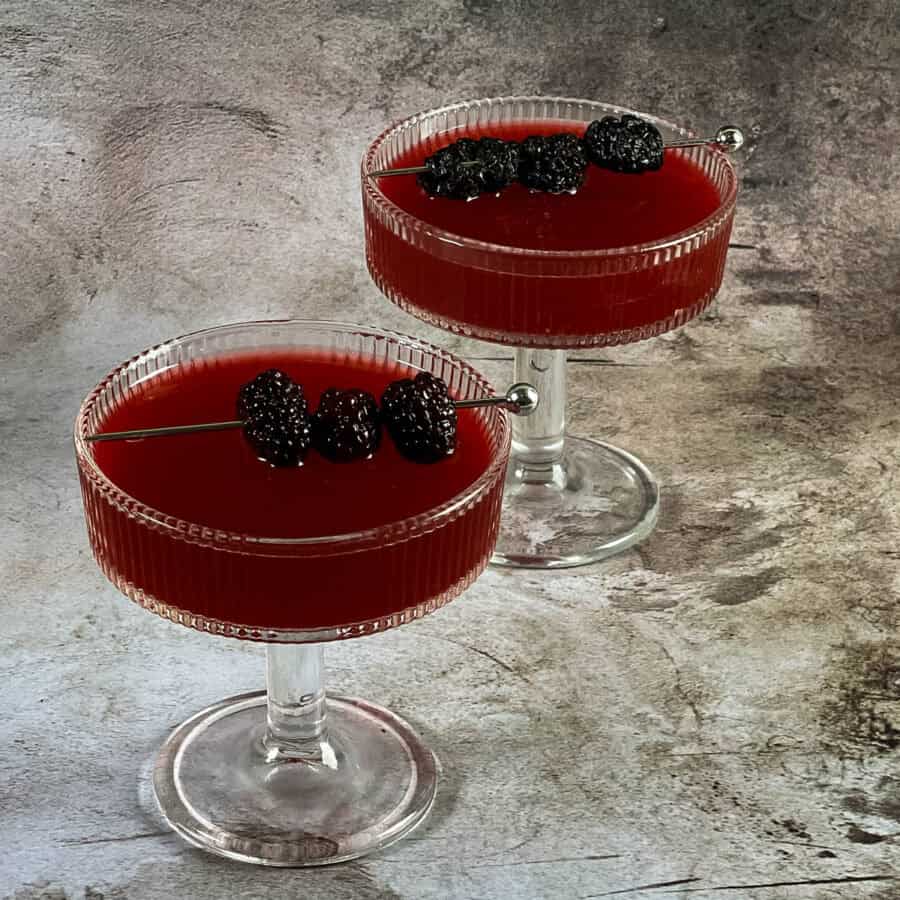 Cocktail glasses on the table.