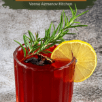Pinterest image for Blood Moon Cocktail with Hibiscus.