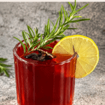 Pinterest image for Blood Moon Cocktail with Hibiscus.
