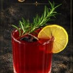 Pinterest image for Blood Moon Cocktail with Hibiscus.